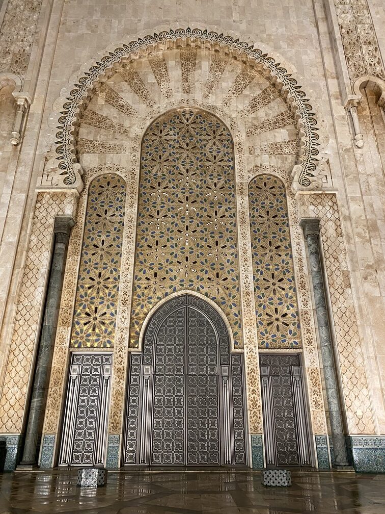Details von der Hassan II Moschee in Casablanca