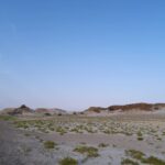 Autofahren im Oman, Straße mit Natur