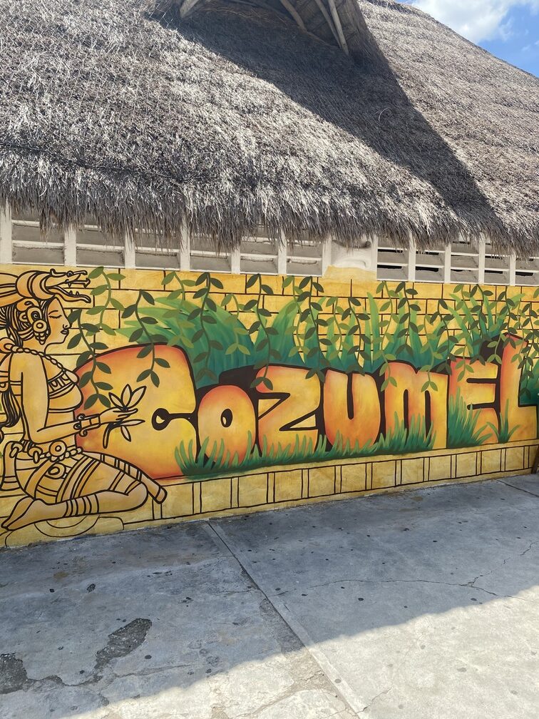 Schriftzug Cozumel als Graffiti