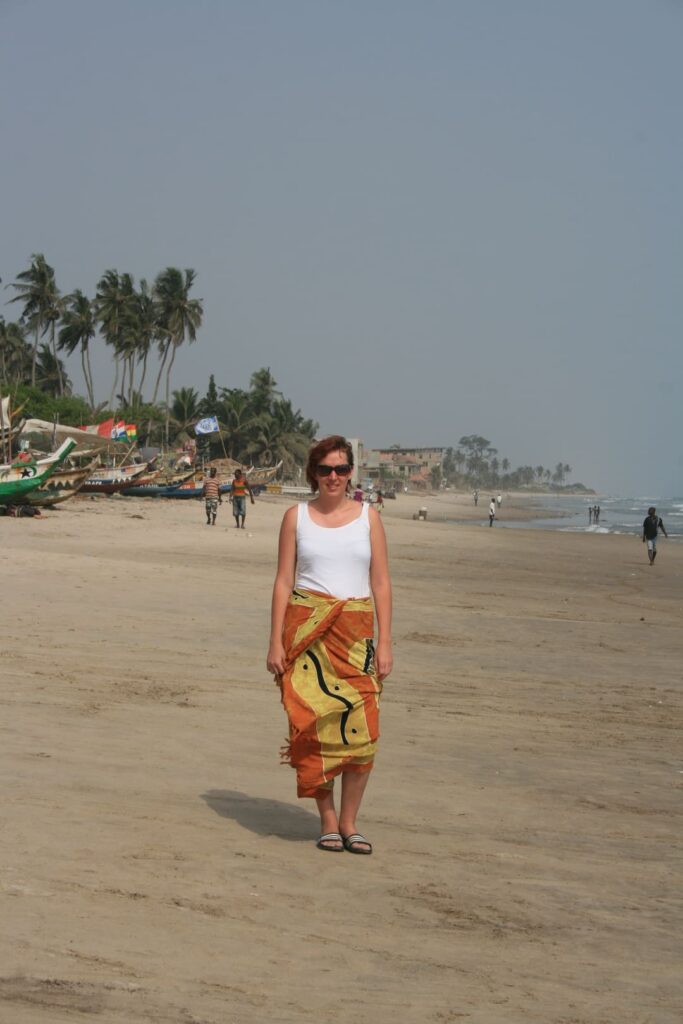 Ich am Strand von Accra