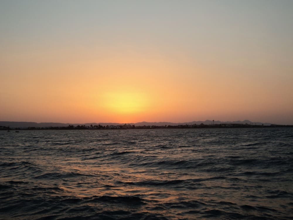 Sonnenuntergang während der Nilkreuzfahrt