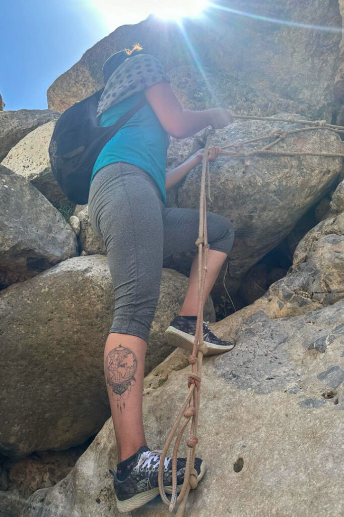 Kletterpartie in der Aradena-Schlucht