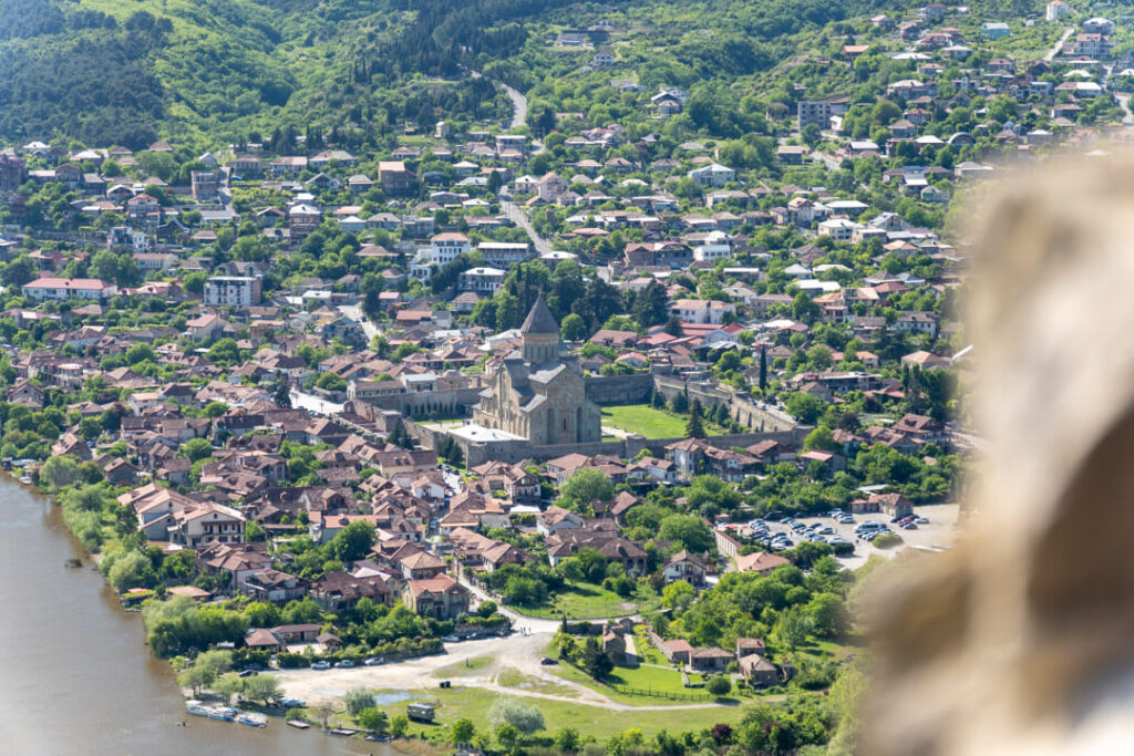 Ausblick auf Mzcheta vom Dschwari-Kloster