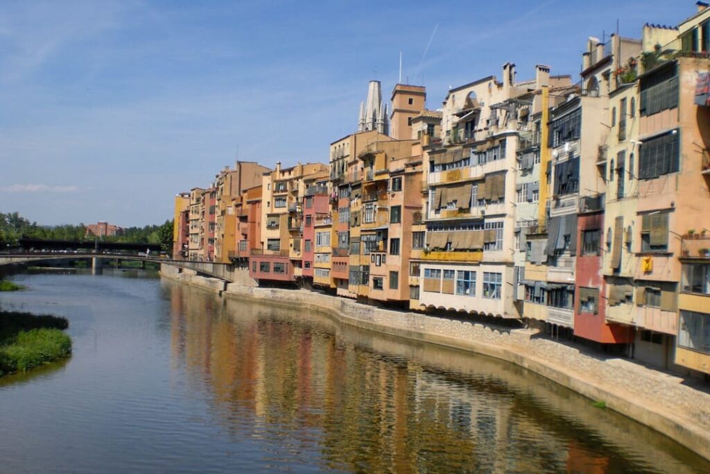 Girona Häuser am Onyar-Fluss