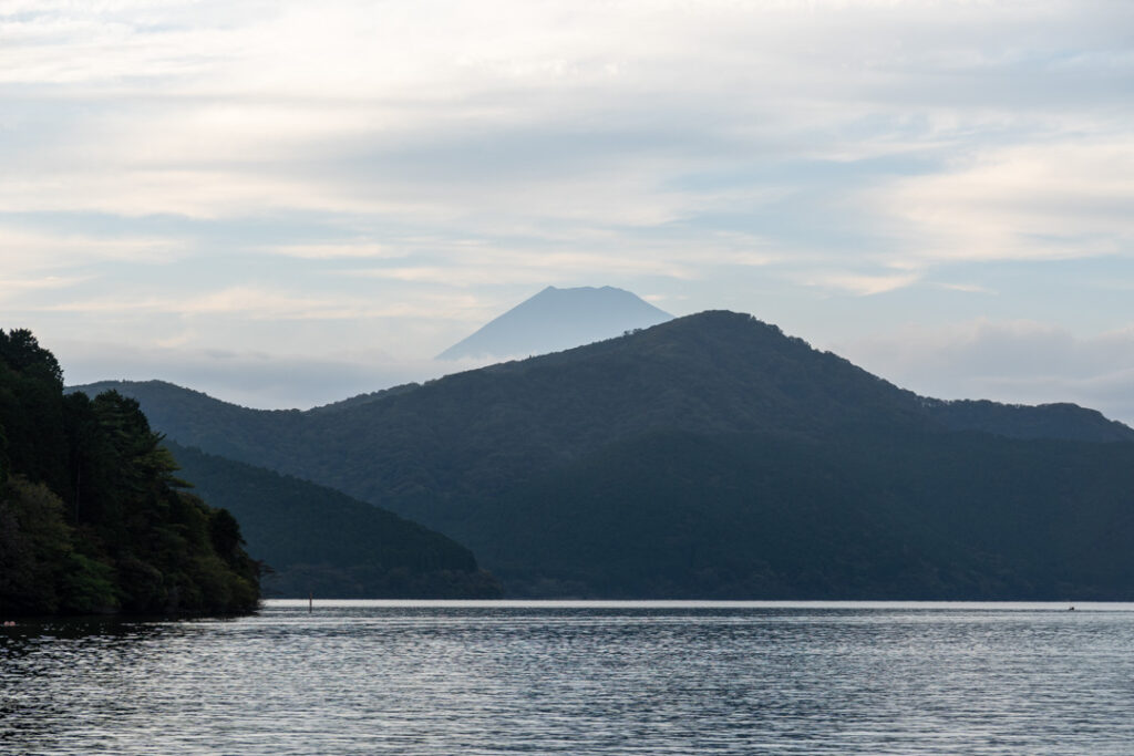 Ashi-See mit Fuji im Hintergrund