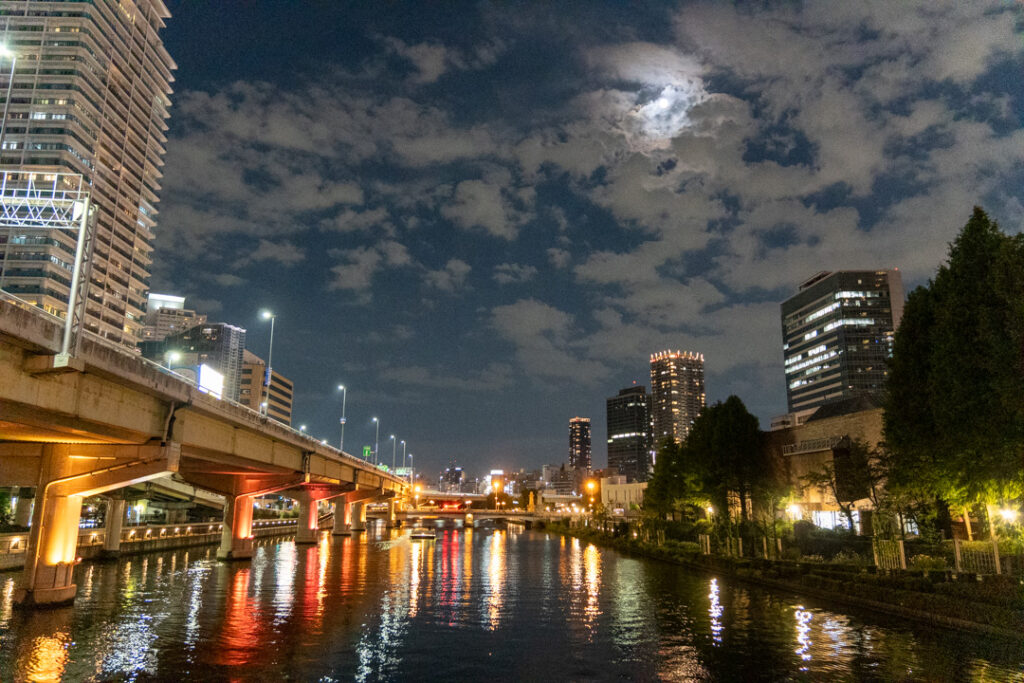 Osaka im Mondschein