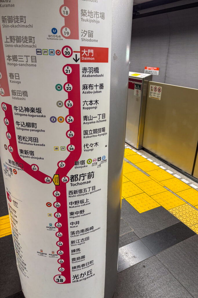 Metro Netz in Tokio